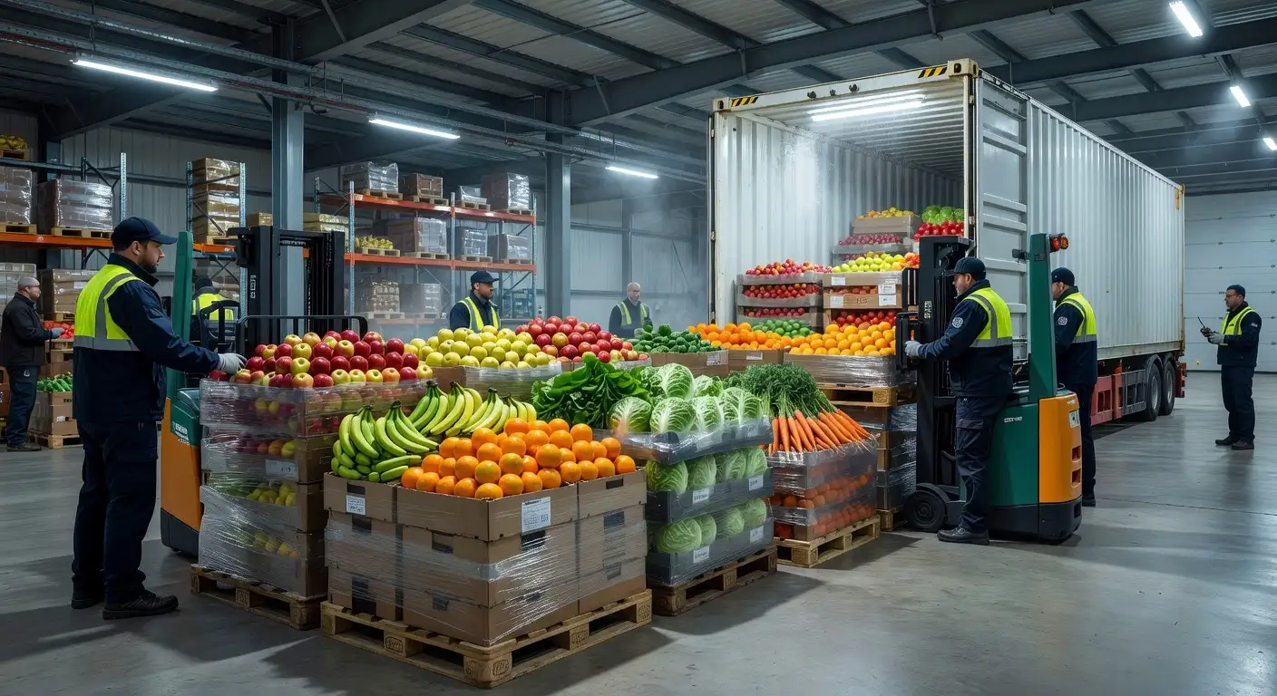 Egyptian fresh produce export farm in the Nile Delta, bell pepper cultivation fields ready for European export