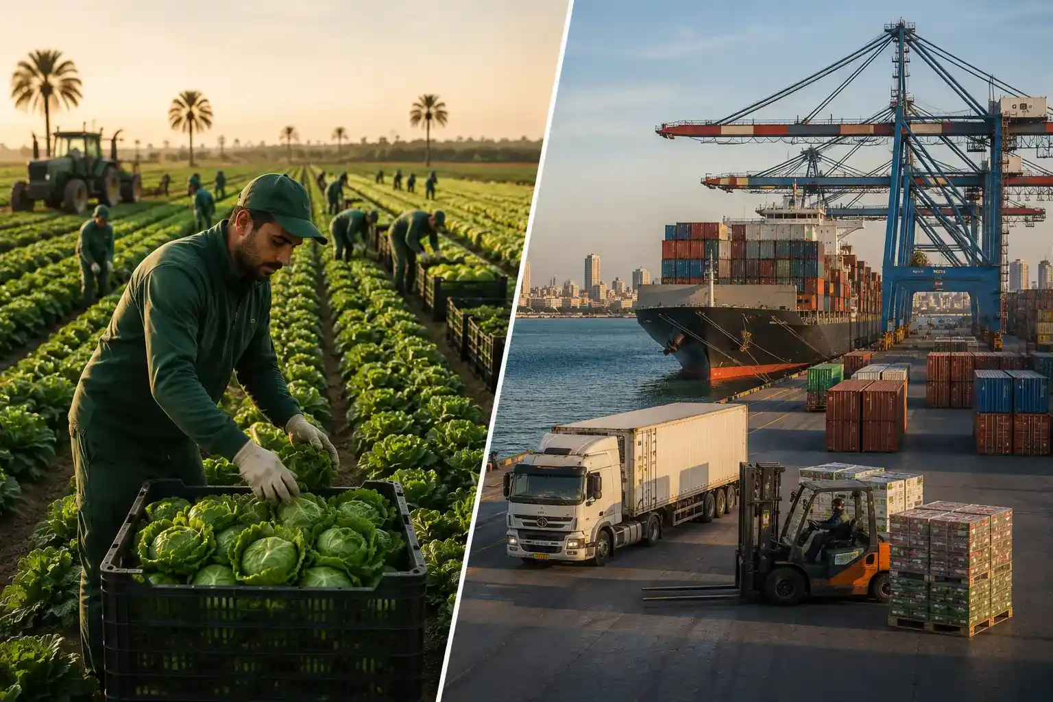 from certified farm to loading port